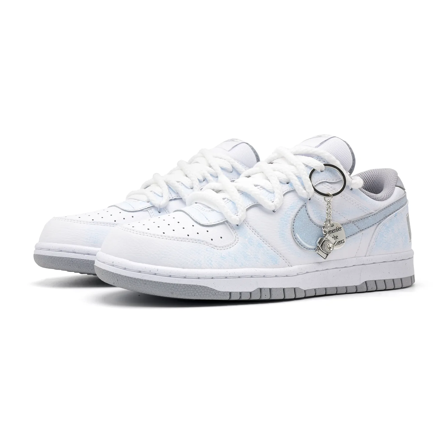 Nike Кроссовки для скейтбординга мужские Big Abrasion Resistant Breathable Low top Blue White — фото 4