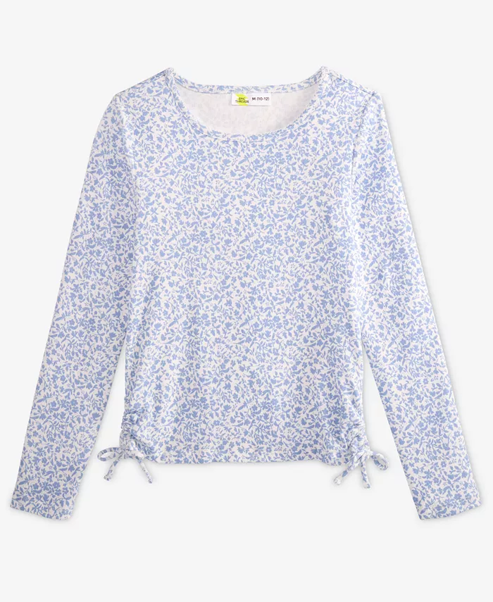 

Детская блузка с длинным рукавом и цветочным принтом для девочек 5-18 лет Epic Threads, синий