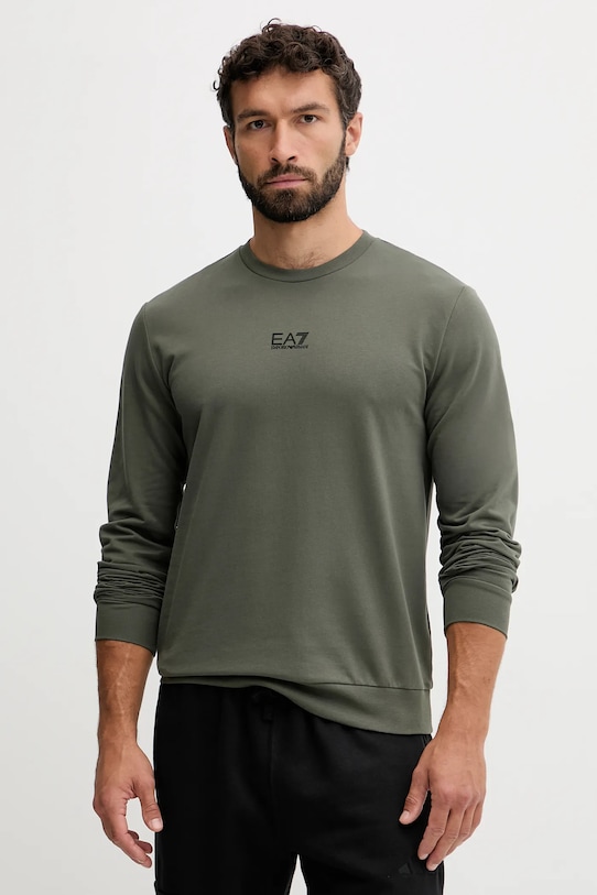 

Хлопковая толстовка Ea7 Emporio Armani, зеленый