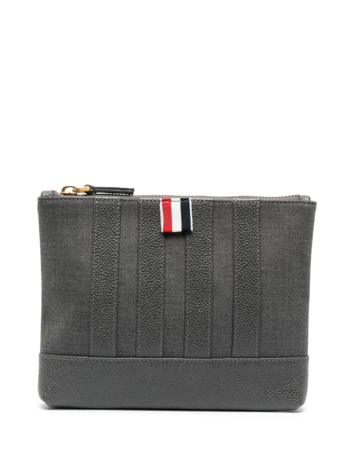 

Thom Browne несессер с полосками 4-Bar, серый