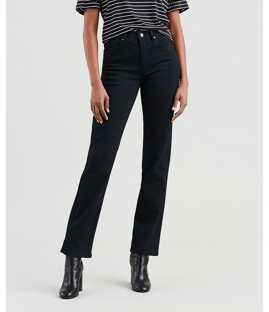 

Прямые джинсы Levi's 724 с высокой посадкой, черный