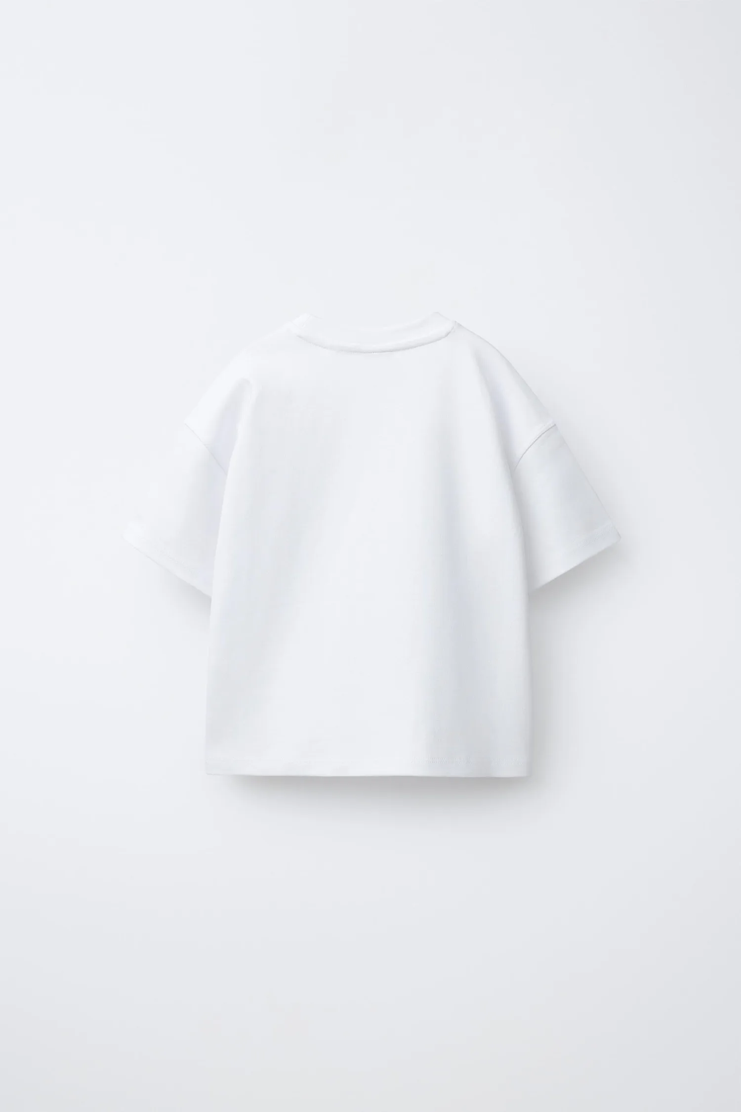 Простая футболка из трикотажа с переплетенными нитками Zara, белый — фото 2