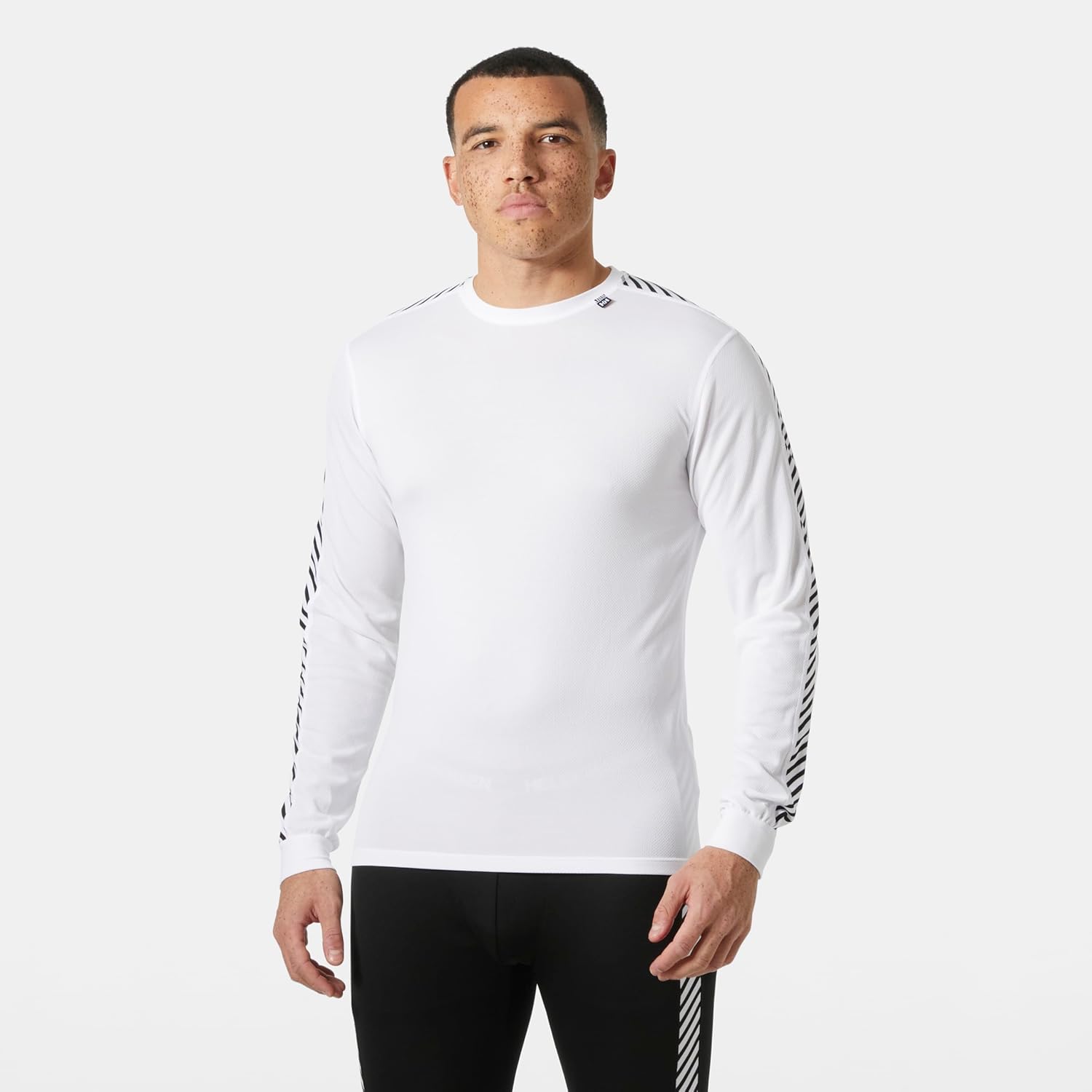 Helly-Hansen LIFA Active Stripe Crew мужское термобелье - дышащая, влагоотводящая термофутболка для активного отдыха Helly Hansen, 001 White — фото 3