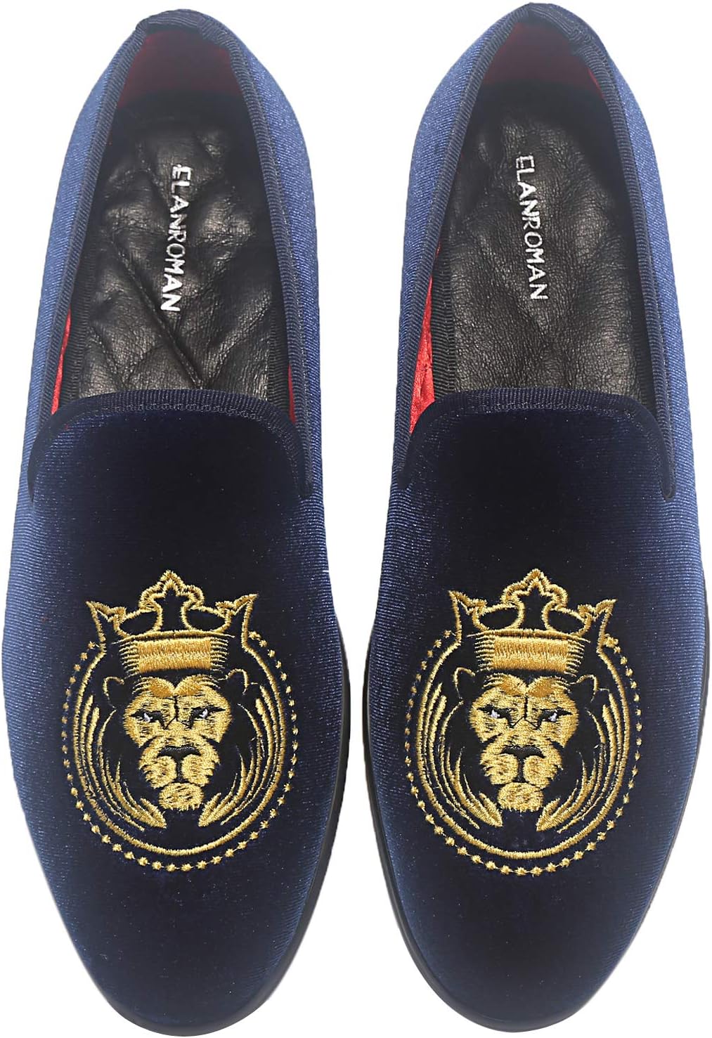

Мужские лоферы ELANROMAN, бархатные модные туфли, вышивка, версии 1.0 и 2.0, туфли для вечеринок, свадеб и выпускных, темно-синий
