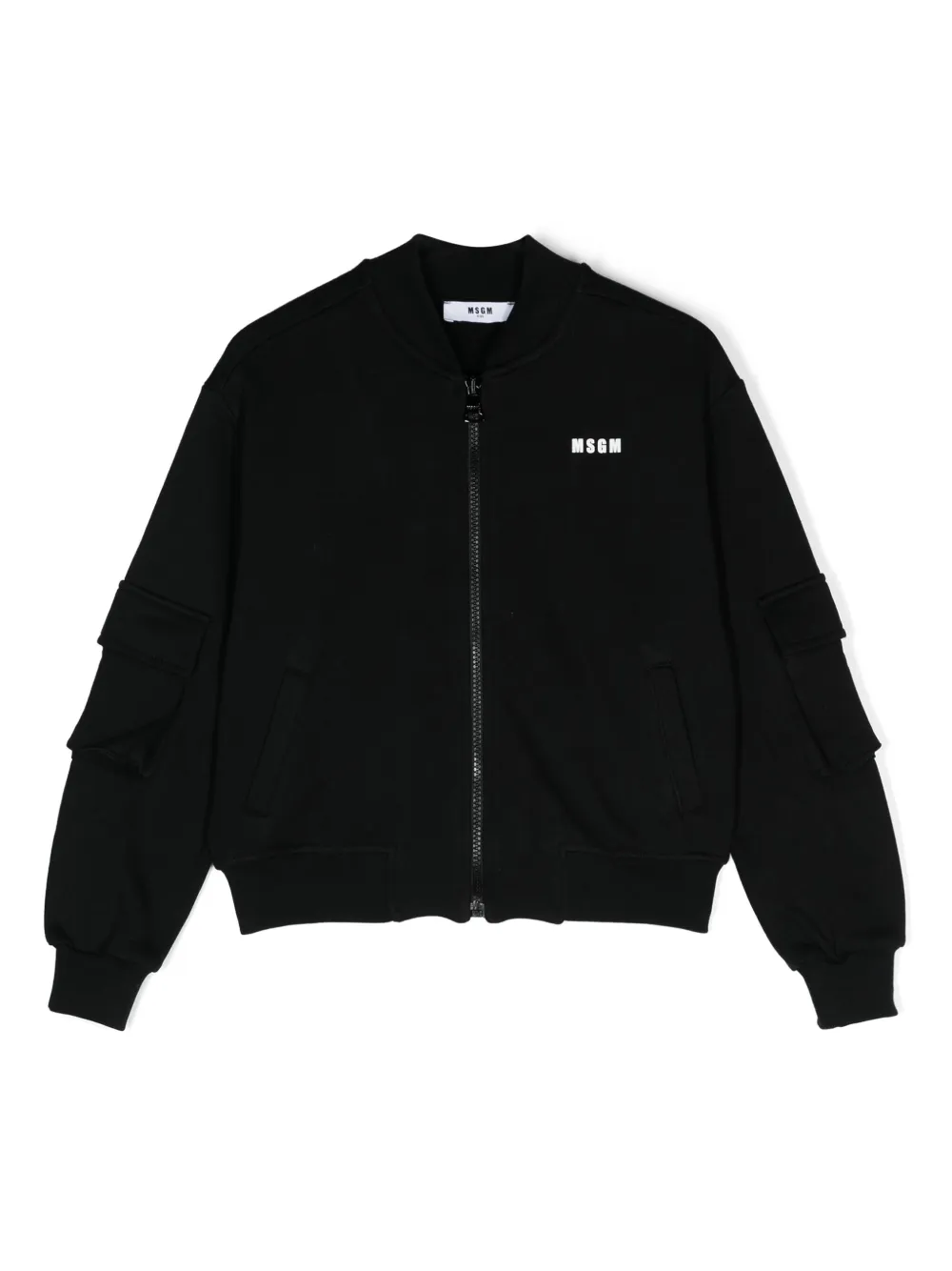 

Флисовая куртка-бомбер MSGM Kids, черный