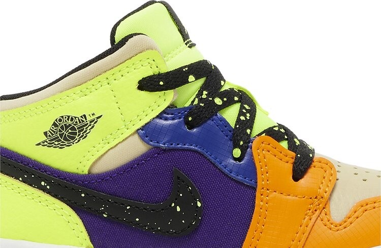 Кроссовки Air Jordan 1 Mid SE TD 'Volt Vivid Orange', разноцветный — фото 2