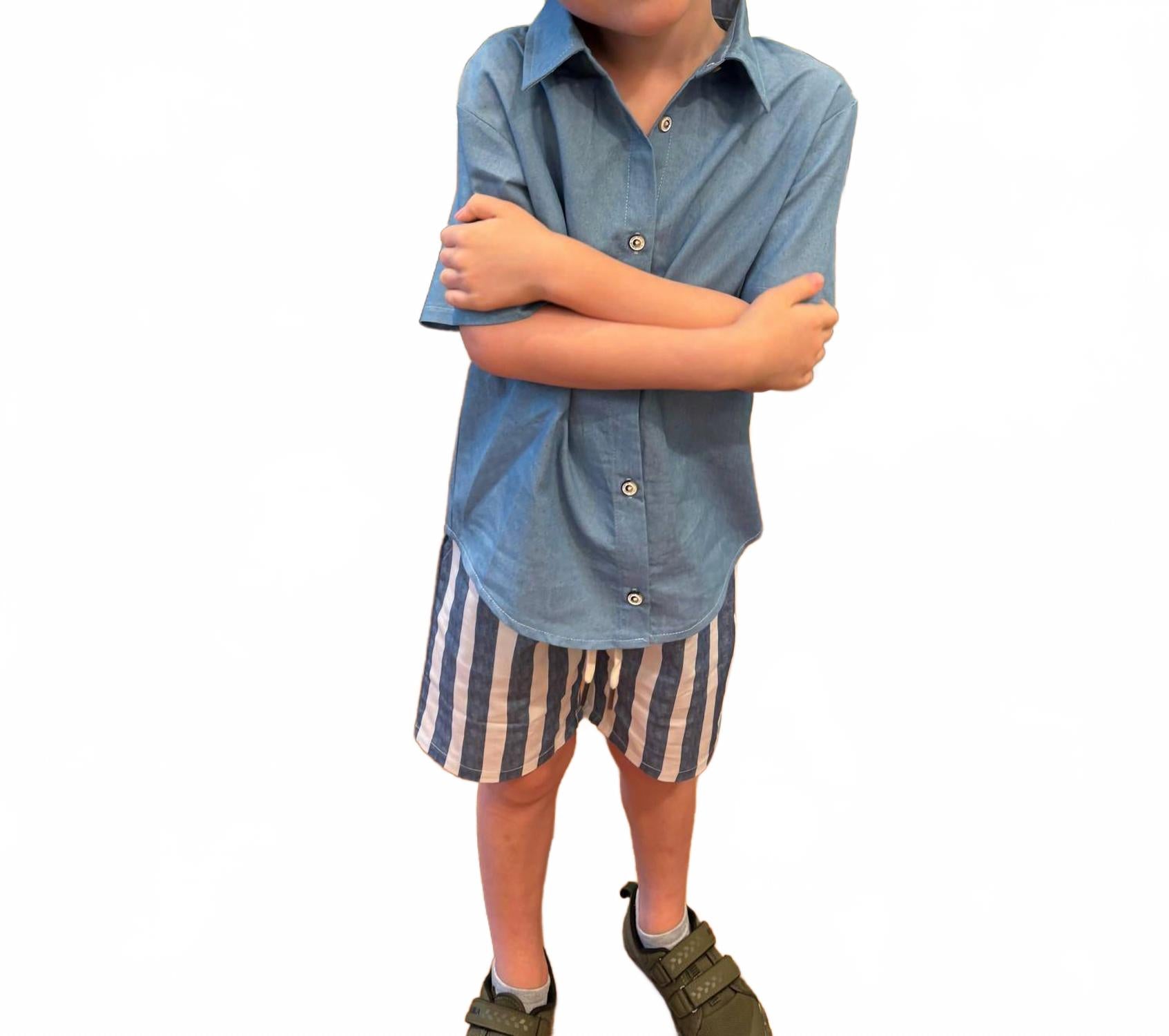 

Рубашка с коротким рукавом и пуговицами в ковбойском стиле, модель "На гребне волны", Джерри Miki Miette, point break