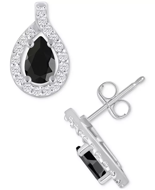 

Серьги-Гвоздики с ореолом из 10-каратного белого золота с аметистами (3/4 карата) и бриллиантами (1/4 карата) (также доступны с другими драгоценными камнями) Macy'S, onyx