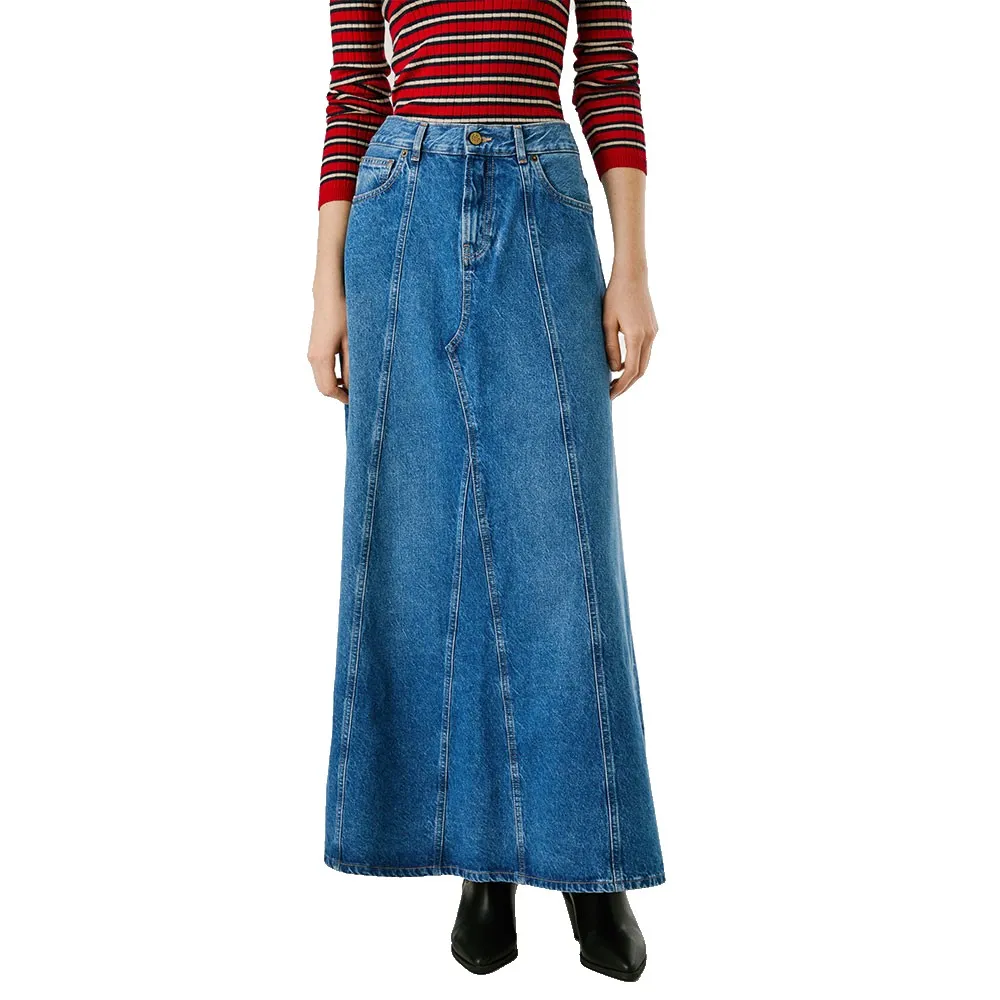 

Юбка Pepe Jeans Maxi Denim long, синий