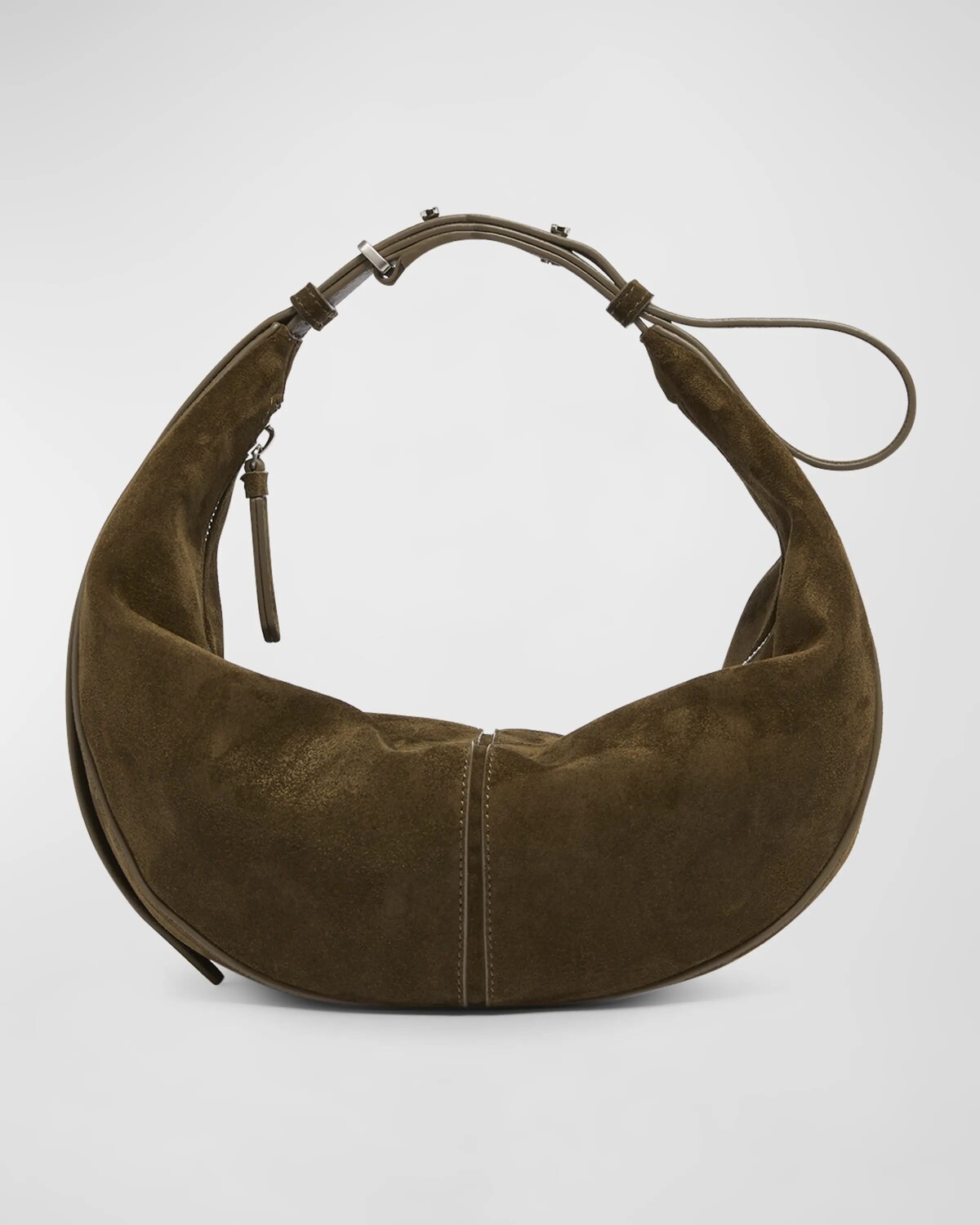 

Замшевая сумка через плечо с застежкой-молнией Proenza Schouler, цвет Olive