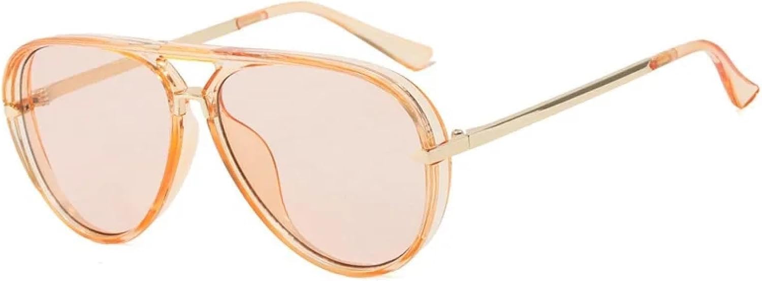 

Солнцезащитные очки с защитой от УФ-излучения UV400 | Круглая металлическая оправа | Для женщин и мужчин | Для занятий спортом на открытом воздухе и вождения DSVIGF, Champagne