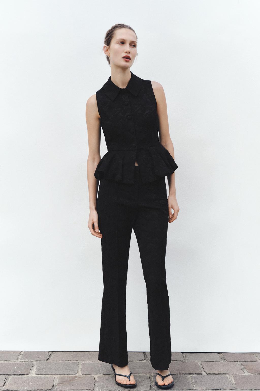 

Жаккардовый жилет globo ZARA, черный