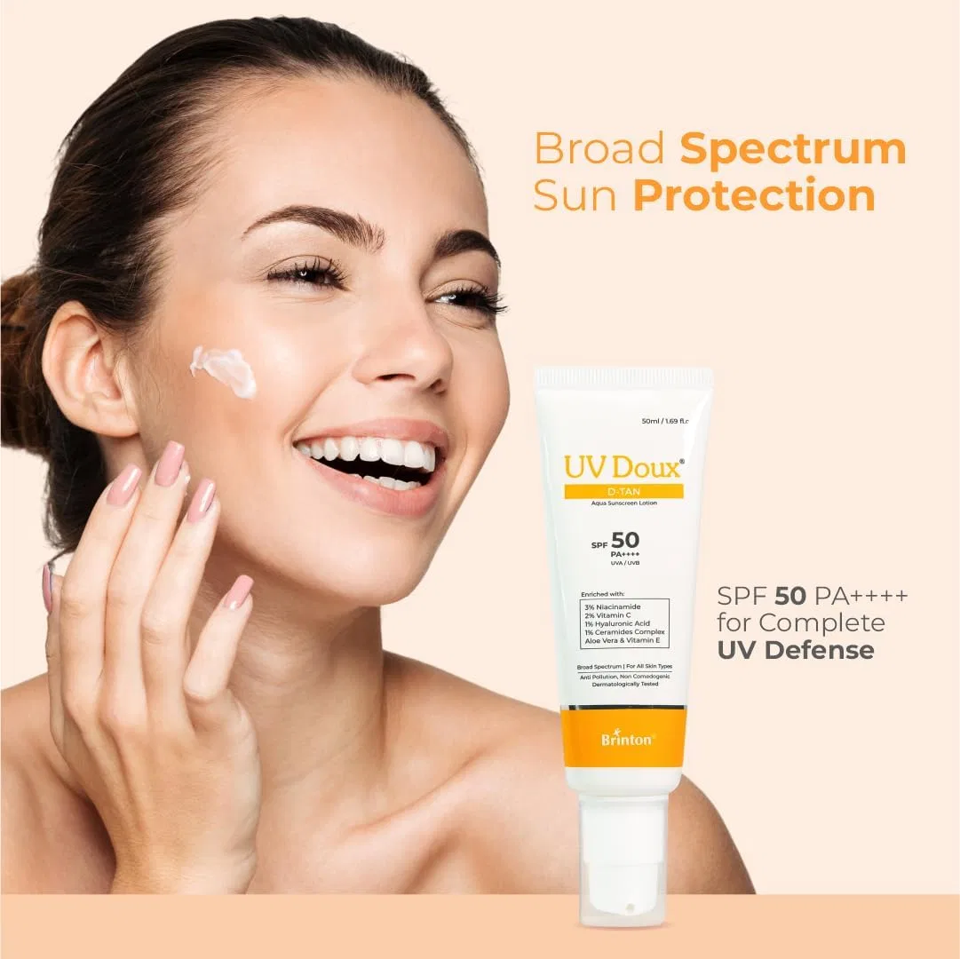 Солнцезащитный крем D-Tan Aqua SPF 50 PA++++ от UV Doux Brinton — фото 3