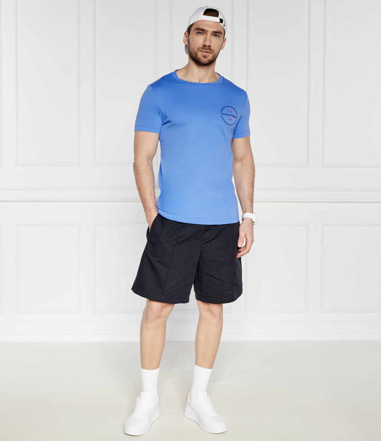 Футболка Tommy Hilfiger Slim Fit, синий — фото 2