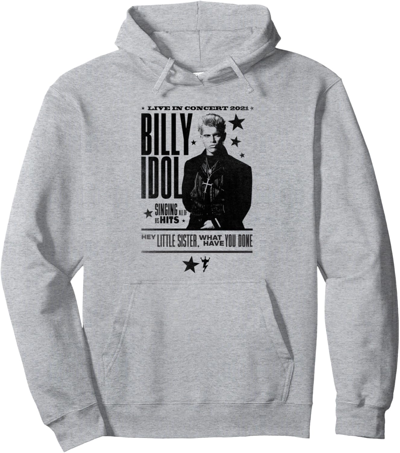 

Худи Billy Idol - Live In Concert, серая (серый меланж), размер S