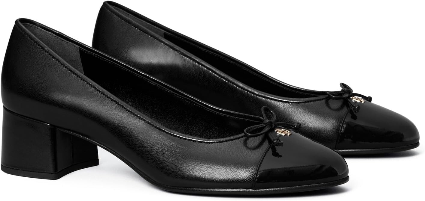 Туфли 45 mm Cap-Toe Pump Tory Burch, цвет Perfect Black/Perfect Black