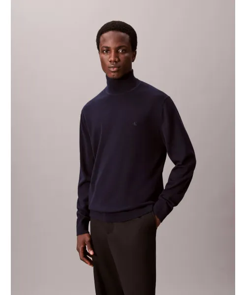 

Шерстяная водолазка Regular fit Calvin Klein, синий