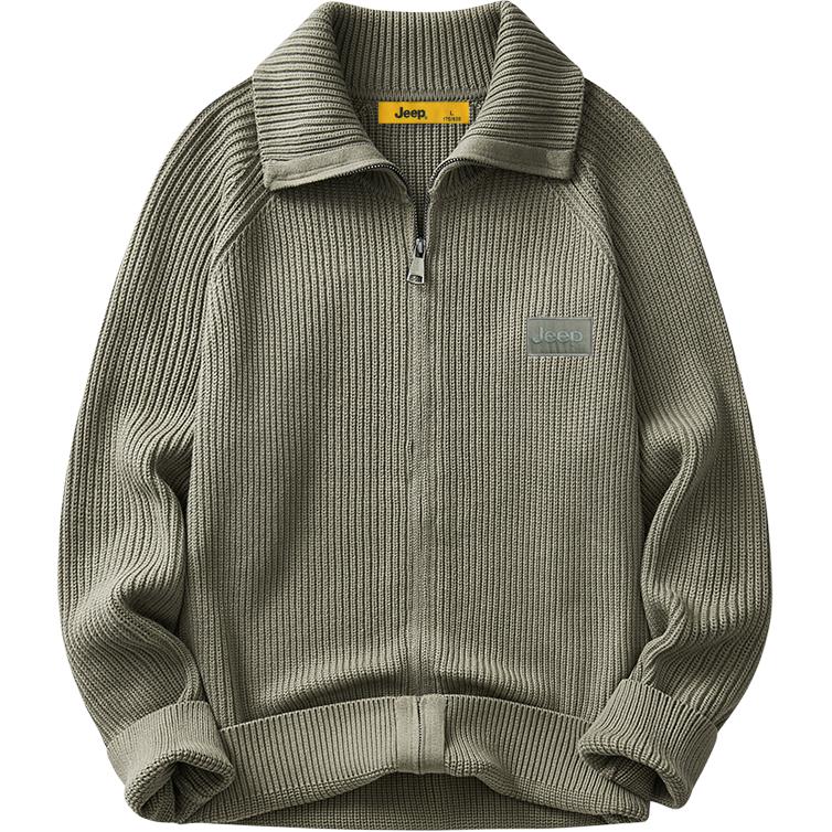 

Свитер Unisex Lapel Thickened Base Layer Jeep, military серый