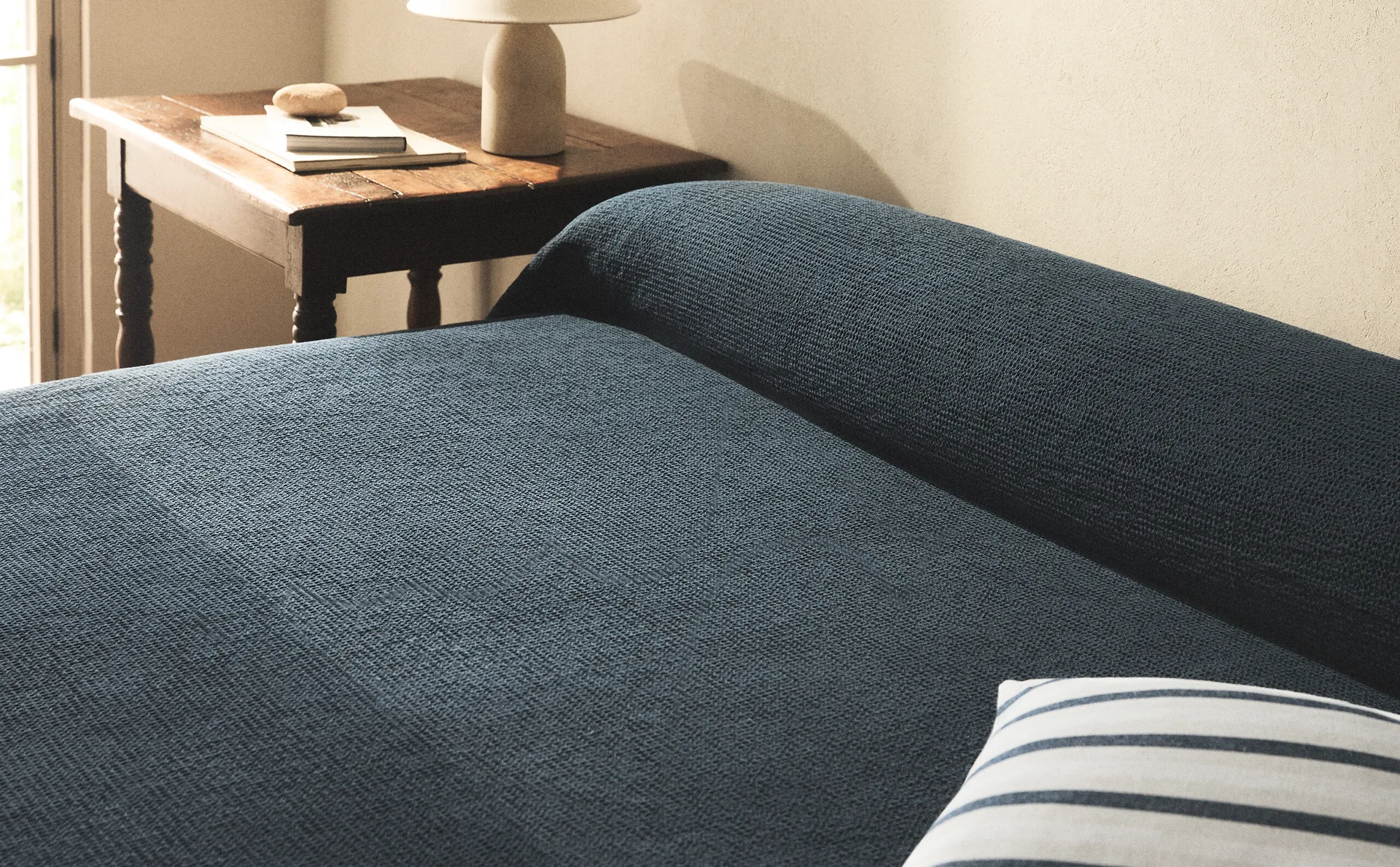 

Пододеяльник вафельной вязки Zara Home, темно-синий
