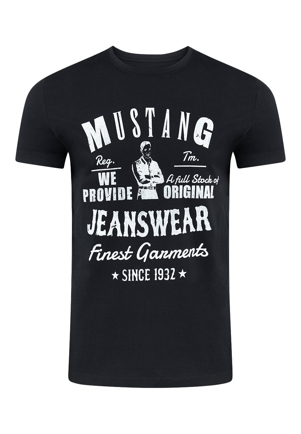 

Футболка с принтом TEE 4 PACK Mustang, черный