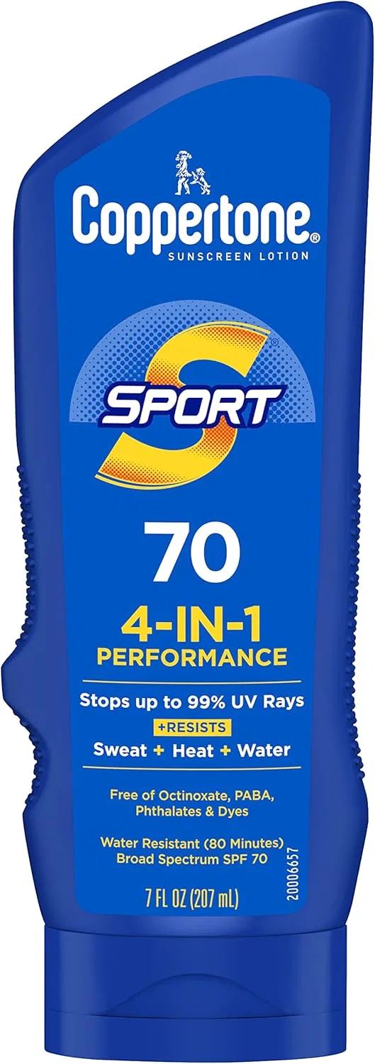 Солнцезащитный лосьон для спорта Coppertone SPF 70, 207 мл