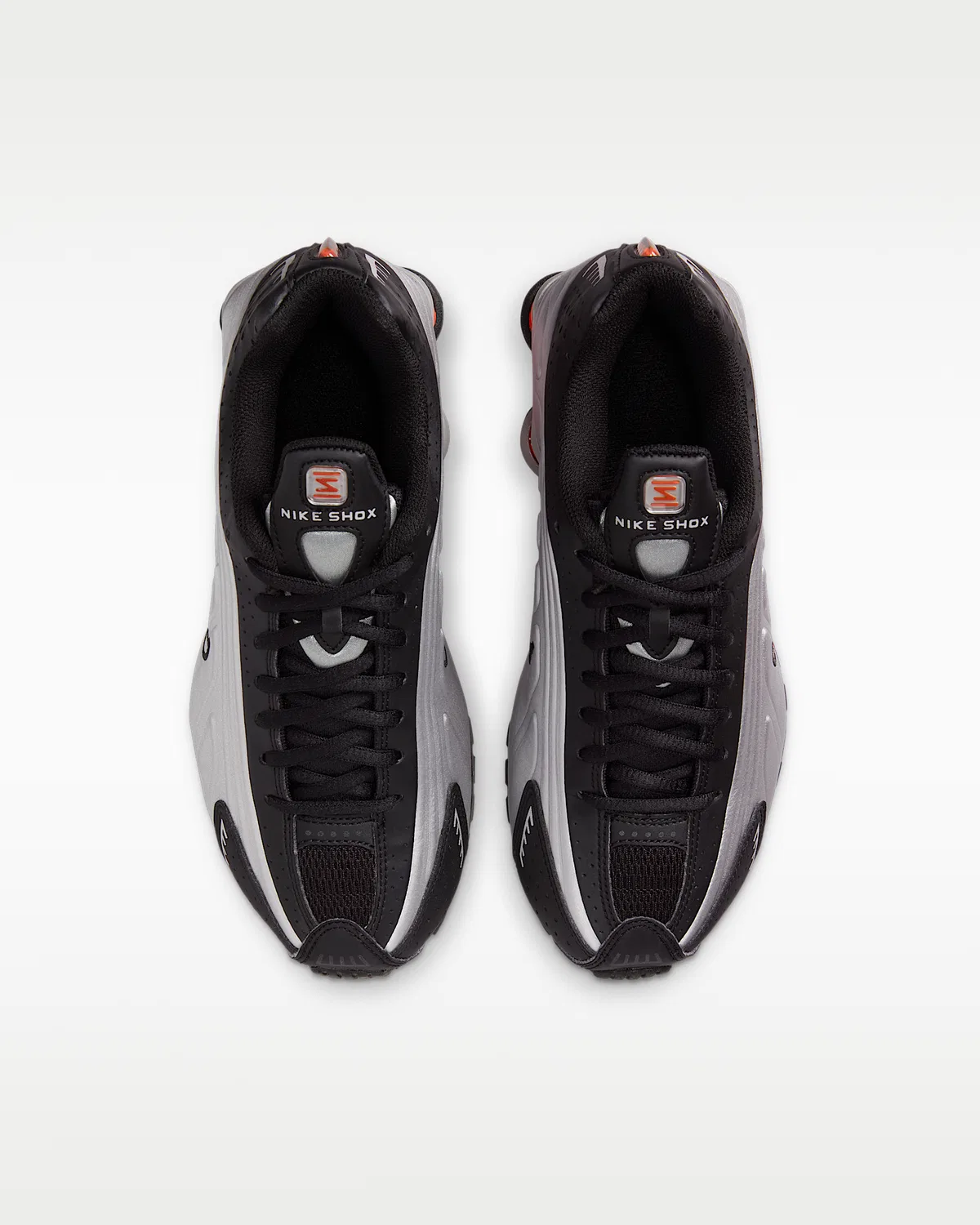 Детские кроссовки Nike Shox R4, Metallic Silver/Black/Picante Red/Metallic Silver — фото 4