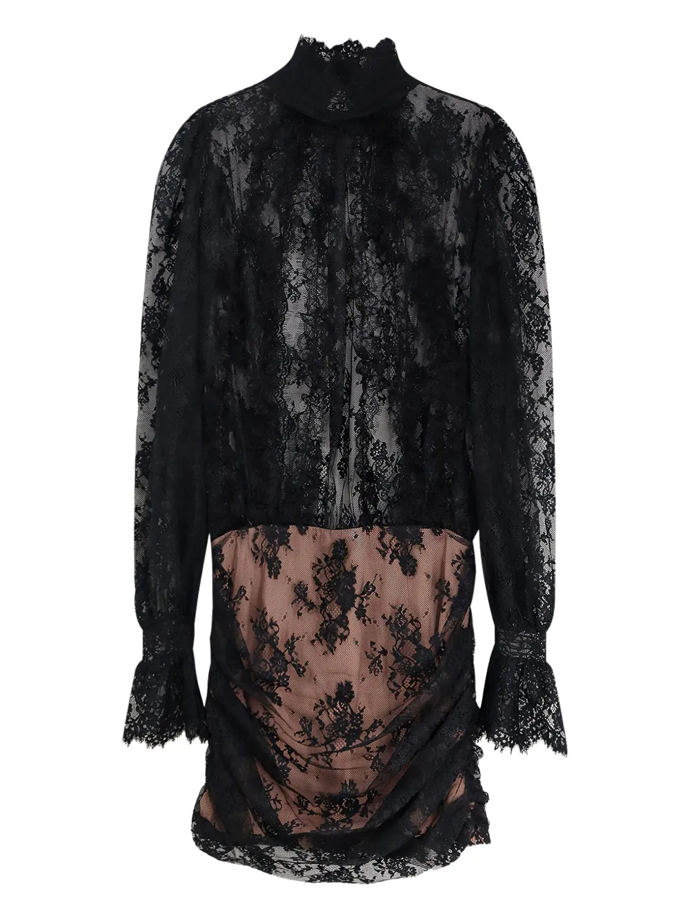 

Мини-платье с кружевной драпировкой Retrofete, черный