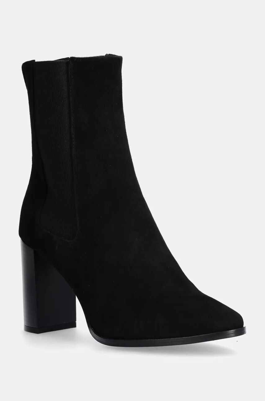 

Ботильоны из нубука Calvin Klein HEEL CHELSEA BOOT 85 SUE, черный