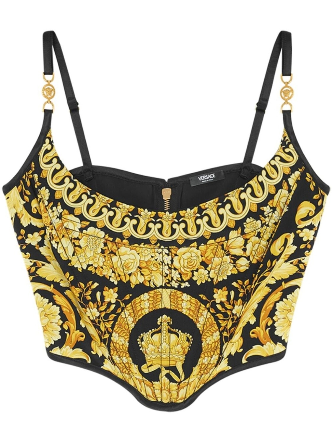 

Versace топ-корсет с принтом Barocco, черный