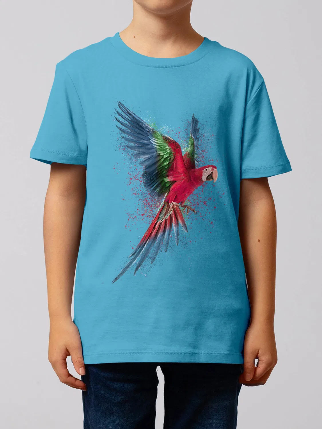 Футболка 'Papagei' Watabout.Kids, Turquoise/Aqua/Dark Blue — фото 2