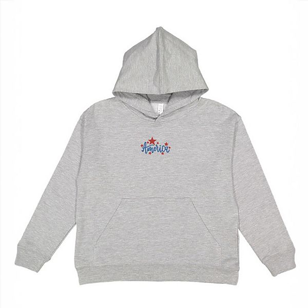 Худи с вышитыми звездами америки для молодежи The Juniper Shop, Natural — фото 3