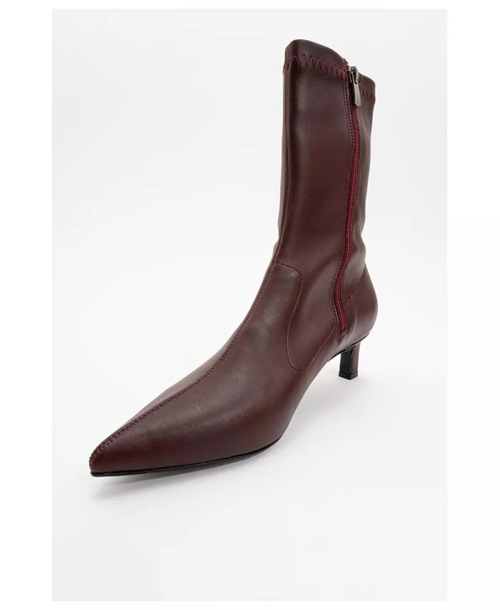 Ботильоны Lewin с острым носком и шпилькой Prologue Shoes, красный — фото 3