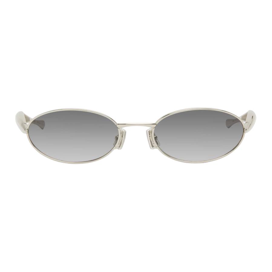

Bottega Veneta Солнцезащитные очки овальной формы Eyewear Oval Frame, Silver