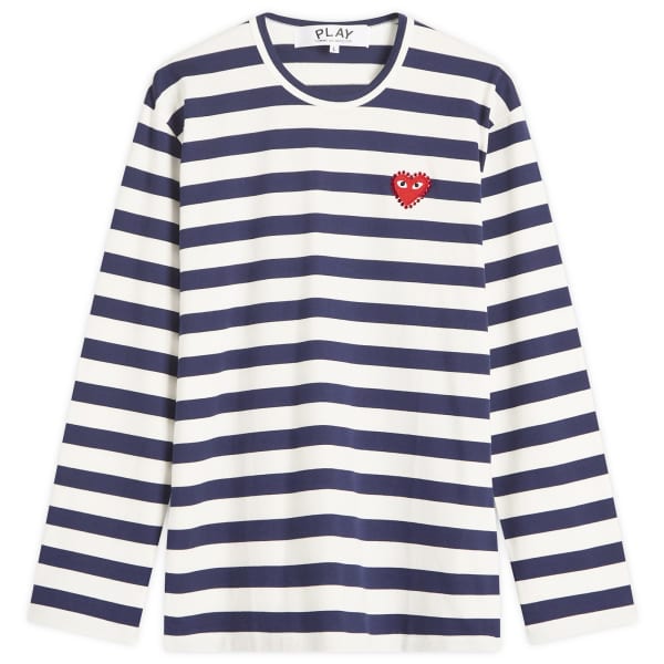 

Футболка с длинным рукавом и принтом в виде сердца Comme Des Garçons Play, синий