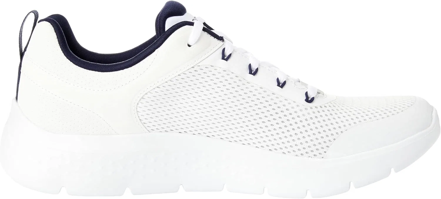 Мужские кроссовки Skechers Go Walk Flex Independent, White And Navy Synthetic Textile — фото 4