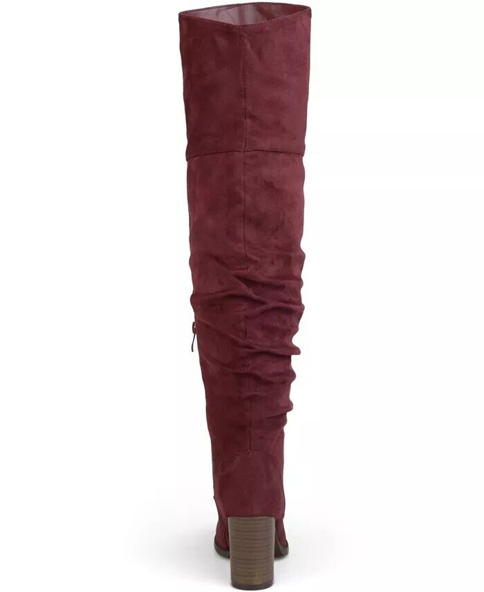 Женские сапоги Kaison Stacked Heel выше колена Journee Collection, фиолетовый — фото 3
