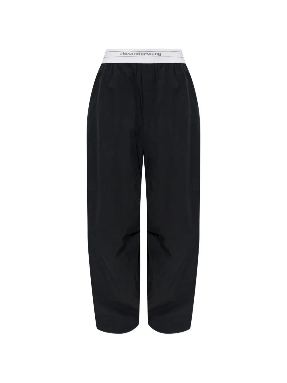 Хлопковые спортивные брюки с логотипом на поясе Alexander Wang, черный
