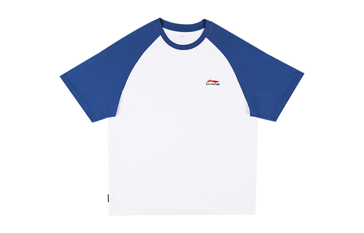 

LINING Футболка Unisex бело-голубая, Синий, LINING Футболка Unisex бело-голубая