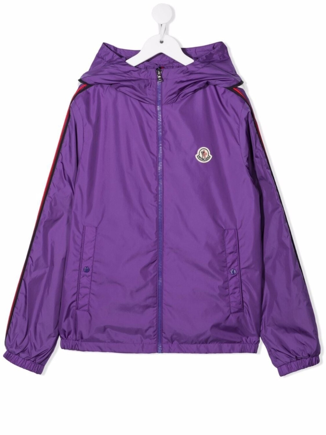 

Moncler Enfant куртка с капюшоном и логотипом, фиолетовый