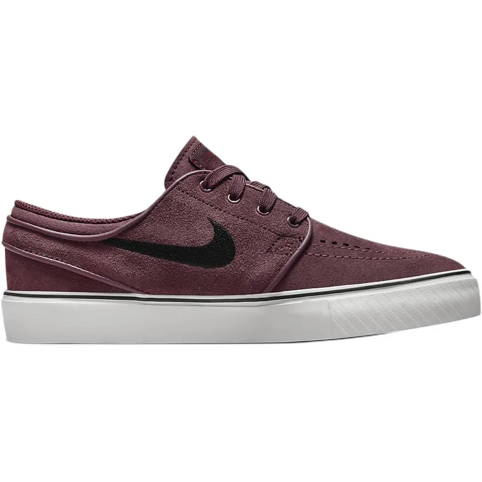 Кроссовки для скейтбординга SB Stefan Janoski Slip Resistant Abrasion Resistant низкие детские Burgundy Nike, Burgundy/Canvas White/Black — фото 3