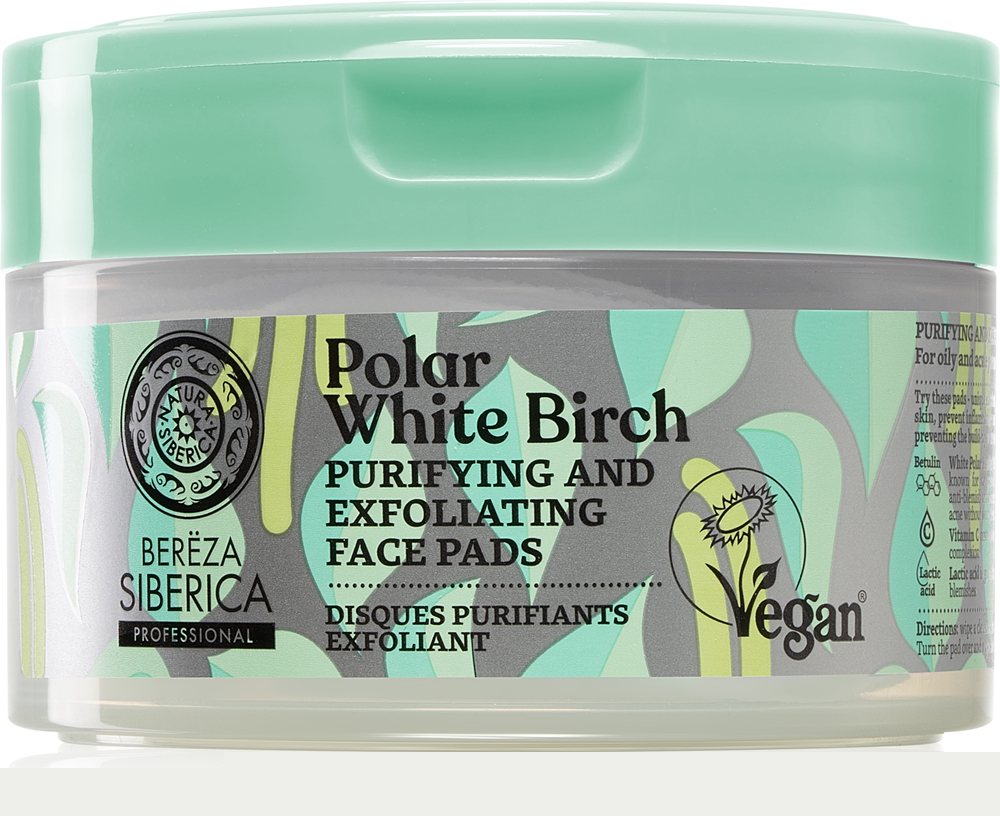 

Отшелушивающие ватные диски из полярной белой березы для жирной и проблемной кожи Natura Siberica, 20 шт