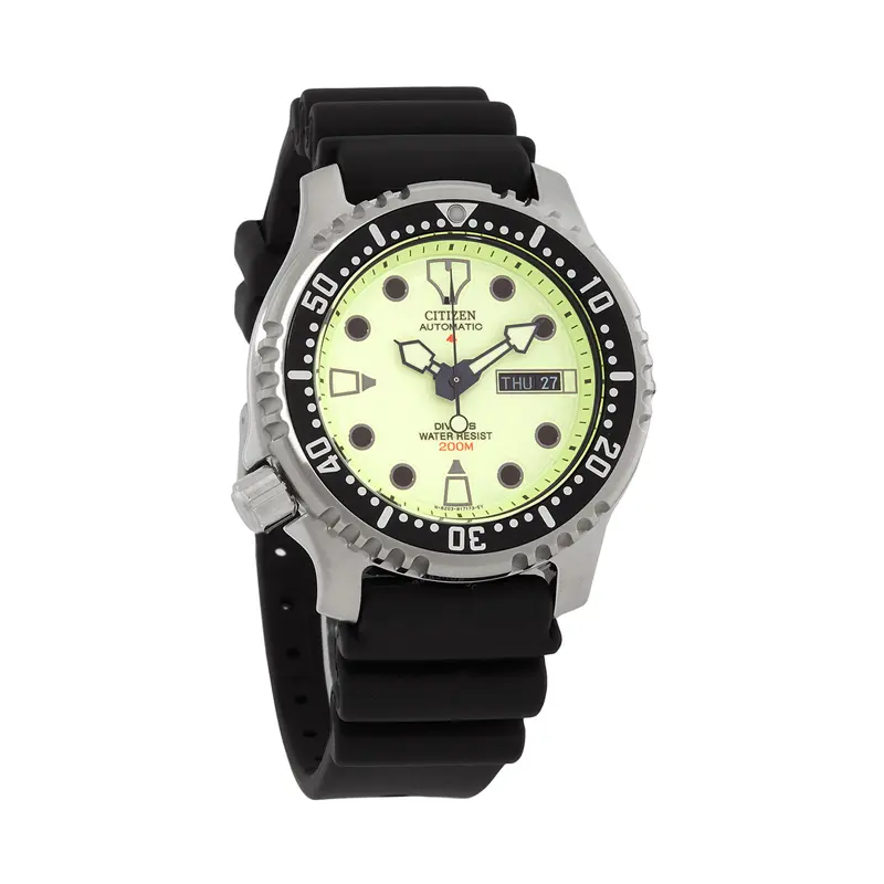

CITIZEN Часы PROMASTER Series Automatic Mechanical Movement Rubber Strap Watch Men's Watch Green Dial, Green Dial