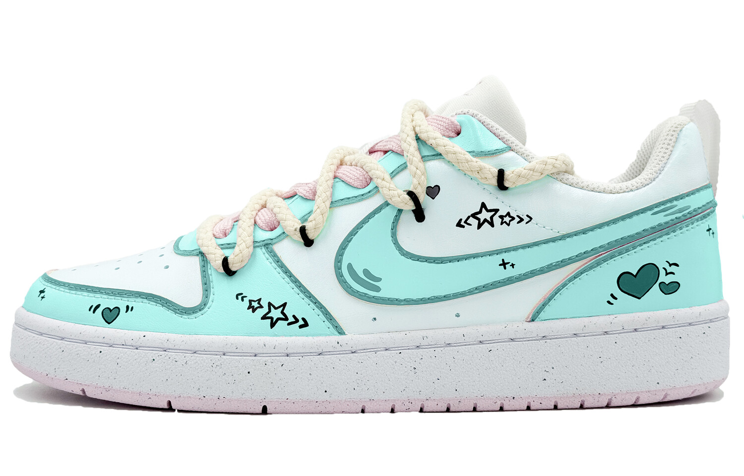 

Кроссовки Nike Court Borough Skateboard Shoes Women's Low-Top Blue, Синий, Кроссовки Nike Court Borough Skateboard Shoes Women's Low-Top Blue