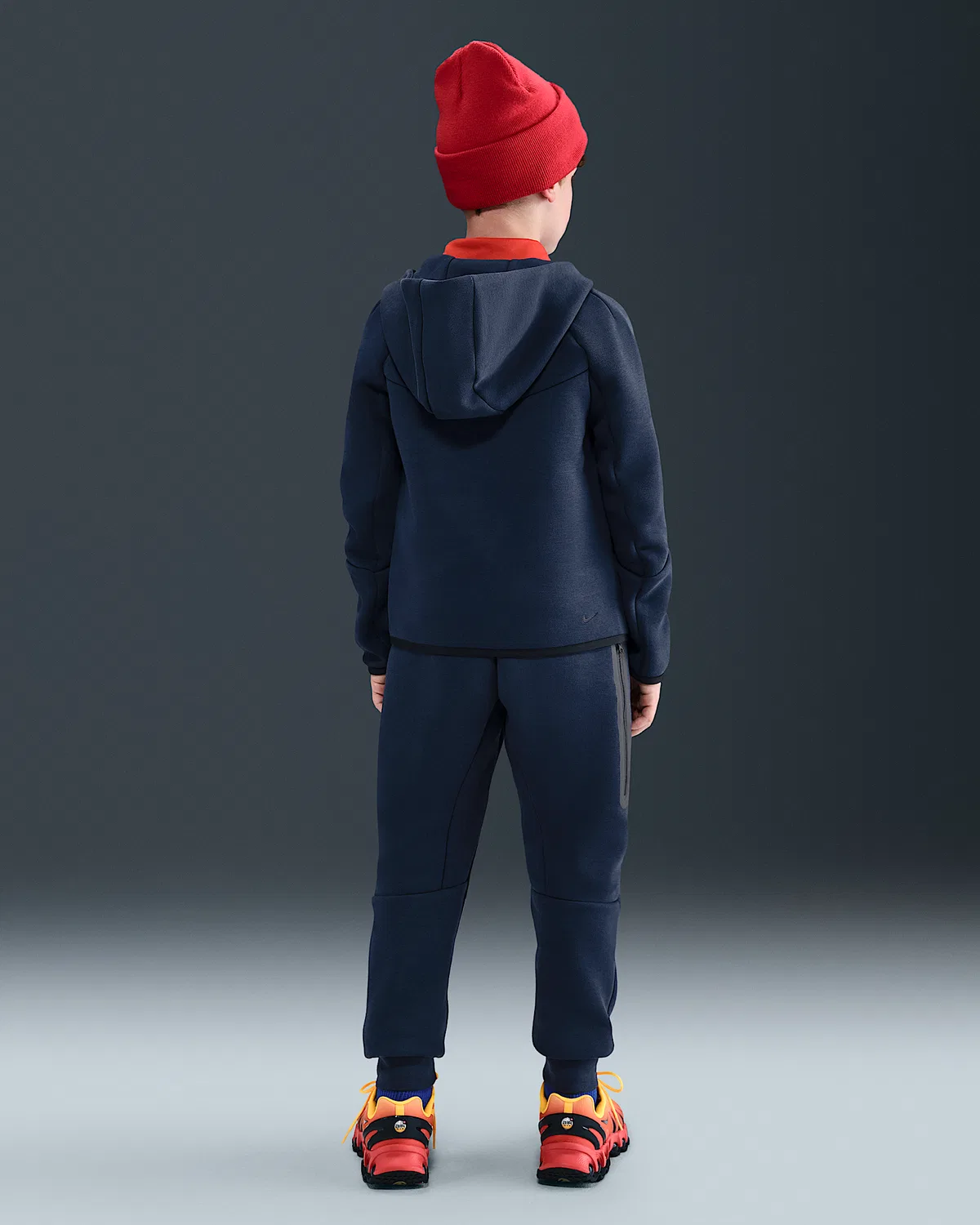 Джоггеры Nike Sportswear Tech Fleece для старших детей, Obsidian/Black/Black — фото 4