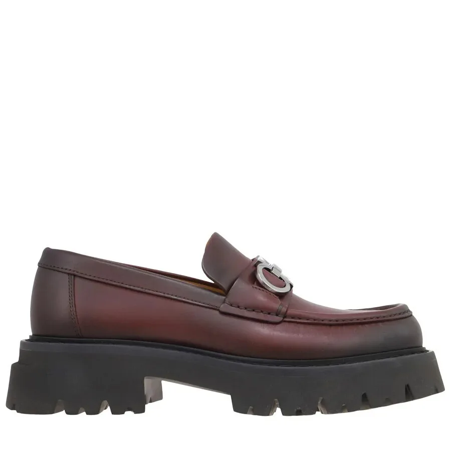 Мокасины Ferragamo Chunky с орнаментом Gancini, фиолетовый