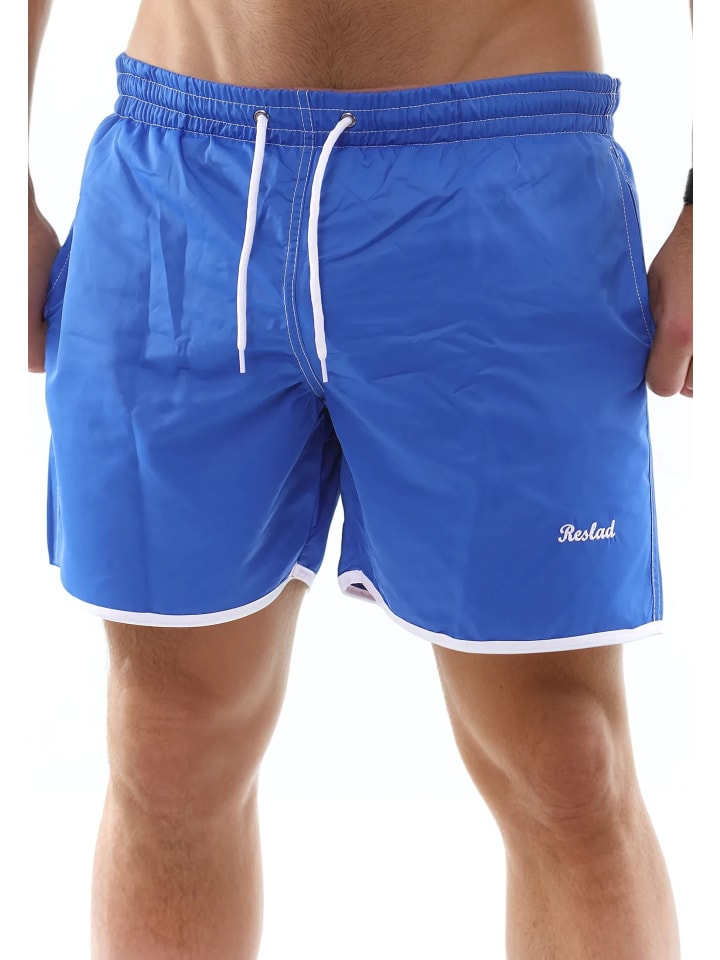 

Плавки/шорты для плавания с контрастной строчкой синего цвета RESLAD
