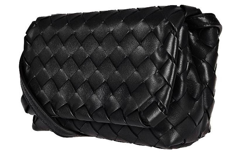 Bottega Veneta Кожаная сумка через плечо женская черная — фото 2