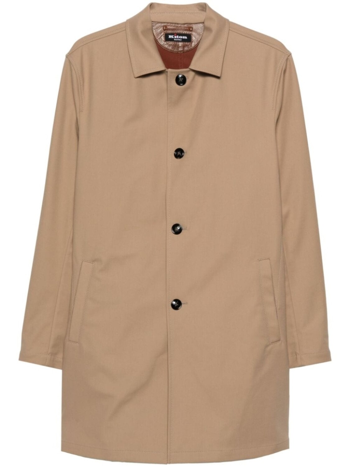 

Kiton двубортный тренч, серый