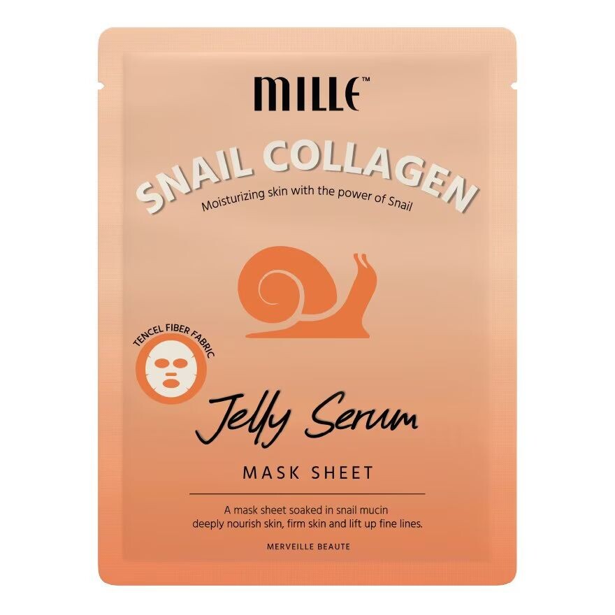 

Mille Тканевая маска-сыворотка Snail Collagen Jelly Serum 1шт, White