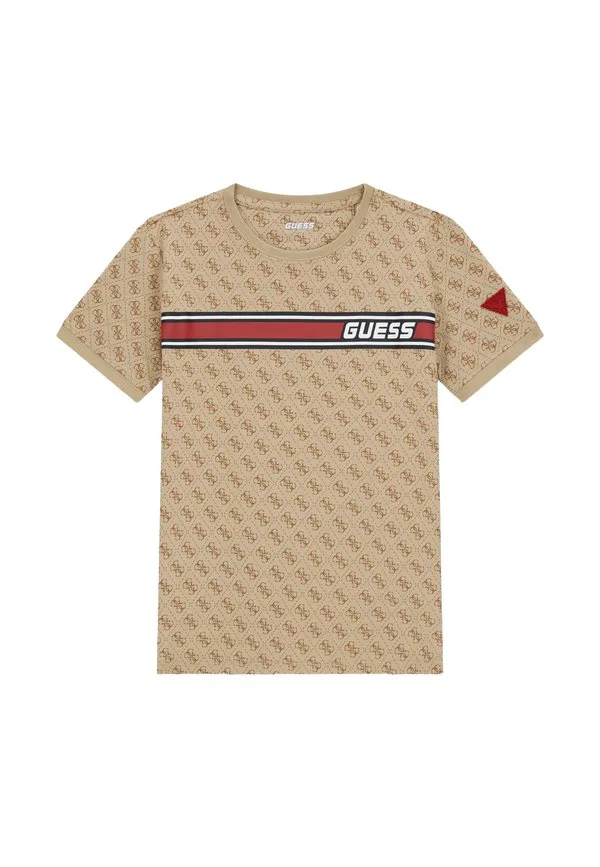 Футболка с эластичным принтом Guess, Mehrfarbig Beige